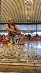 Traditional Javanese dancers perform in full ceremonial costume