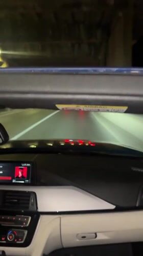 First-person tunnel drive through Prijevor, Montenegro
