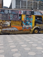 Vibrant decorated matatus spotted in downtown Nairobi streets