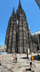 Cologne Cathedral up close, with a detour past luxury retail