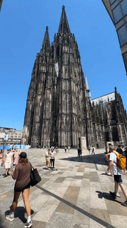 Cologne Cathedral up close, with a detour past luxury retail