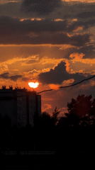 Sunset over Chaikovsky, Russia, caught from multiple angles