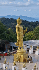 Temple visit and donation captured at Ko Samui Buddhist site