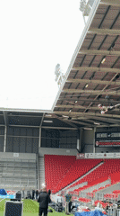Military Personnel Conduct Zip Line Exercise in St Helens Stadium