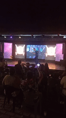 Nighttime stage performance at Margarita Village venue in Porlamar