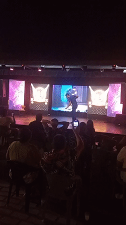 Nighttime stage performance at Margarita Village venue in Porlamar