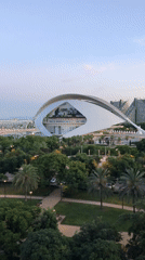 Elevated view captured of Valencia's City of Arts and Sciences