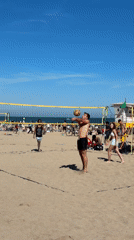 Barcelona beach draws crowds for volleyball, sunbathing Sunday afternoon