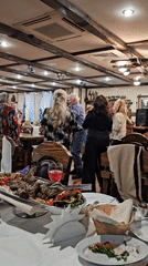 Social gathering with dining and entertainment in Khimki restaurant