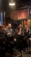 Jazz band performs late night set in New York venue