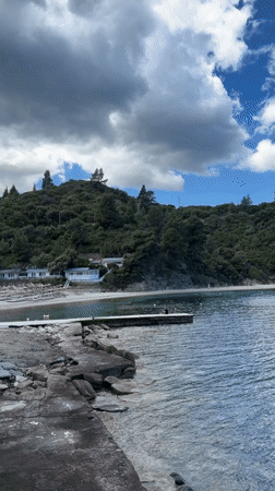 Scenic beach footage captured in Sithonia, Greece