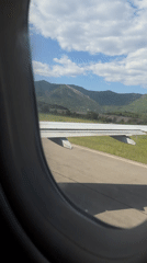 Passengers document routine flight moments at Montenegro airport