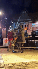 Medieval festival entertains Buenos Aires crowds with combat, dance performances