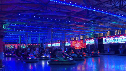 Carnival night lights up the Gibraltar border