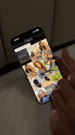 Person browses image collection app on iPhone in Beijing