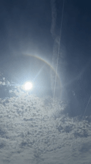 Circular rainbow halo observed around sun in Sochi