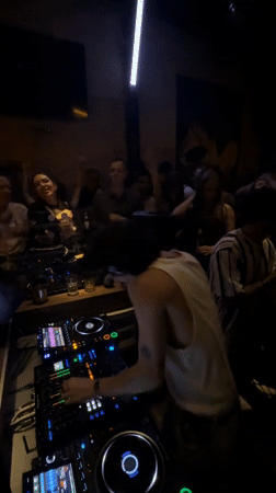 DJ performs at nightclub in Kragujevac, Serbia