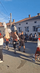 Folk celebration with traditional costumes observed in Pavel Banya