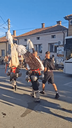 Folk celebration with traditional costumes observed in Pavel Banya
