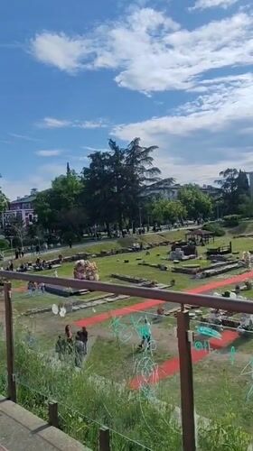 Tourists visit archaeological site in Stara Zagora, Bulgaria