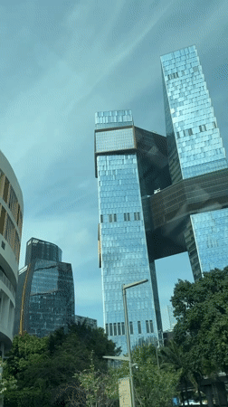 Morning commute through Nanshan District captures urban architecture