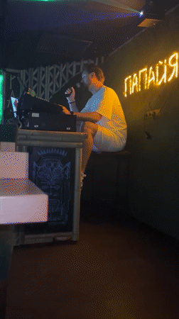 Karaoke night and a stroll through an illuminated city park