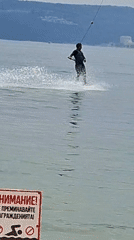 Cable wakeboarding on flat water near Varna