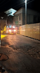 Nighttime street scenes recorded from vehicles in Aceh, Indonesia