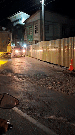 Nighttime street scenes recorded from vehicles in Aceh, Indonesia