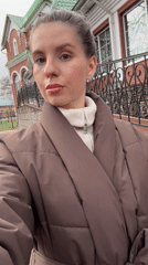 Woman documented at multiple locations in Klin, Russia