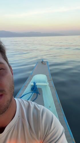 Sunset boat trip captured by witnesses in Indonesia