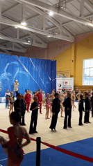 Young rhythmic gymnasts compete at indoor facility in Perm