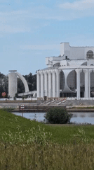 Summer morning on the Volkhov River embankment, Veliky Novgorod