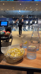 Casual moments captured at Riga bowling alley and car