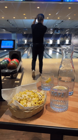 Casual moments captured at Riga bowling alley and car