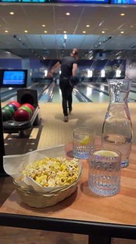 Casual moments captured at Riga bowling alley and car