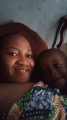 Mother and child share smiling moment in selfie video