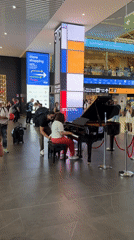 Ordinary airport life captured at Rome's Fiumicino terminal