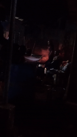 Nighttime outdoor gathering captured on video April 6