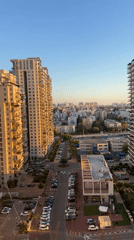 Golden hour footage captured of Petah Tikva residential district