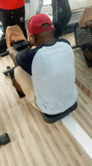 Man exercises at private gym in Awka, Nigeria