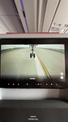 Aircraft passenger documents taxi operations via entertainment screens in Jianyang