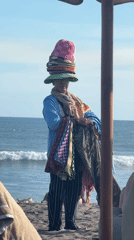 Morning beach activities witnessed at North Kuta, Indonesia