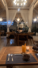 Restaurant dining captured in Ubud District, Indonesia