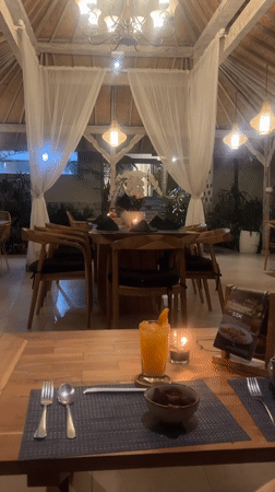 Restaurant dining captured in Ubud District, Indonesia