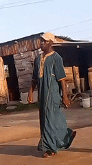 Afternoon foot traffic on dirt roads in rural Kogi State