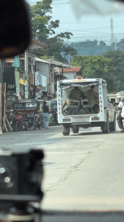 Morning street life in Davao City, Philippines