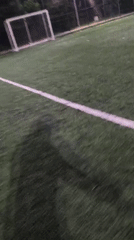 Nighttime Soccer Goal Scored on Burgas Field