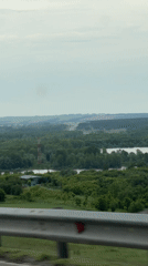 Vehicle captures rural landscape footage near Mamadysh, Russia