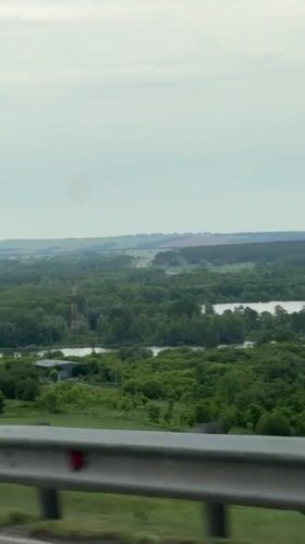Vehicle captures rural landscape footage near Mamadysh, Russia